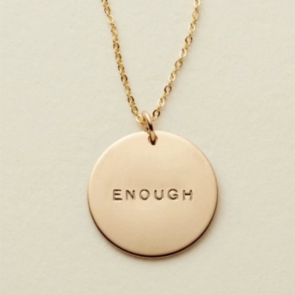 Inner Peace Mantra Minimalist Pendant Necklace - Picture 14 of 16